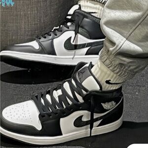 Nike Air Jordan White And Black Sneakers